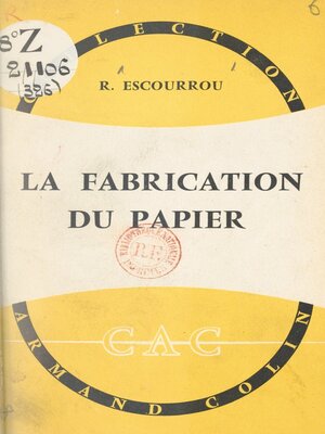 cover image of La fabrication du papier
